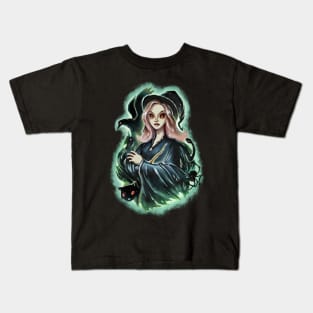 Witch and Dark Pets Kids T-Shirt